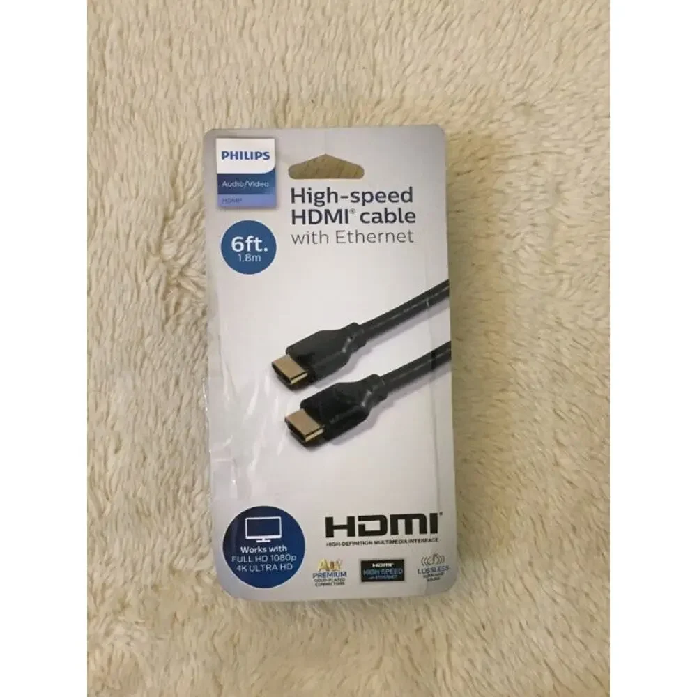 Philips 6' Basic HDMI High Speed Cable with Ethernet - Black